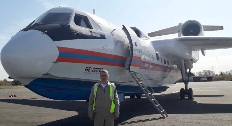 Самолёт-амфибия из Югры тушит пожары в Курганской области