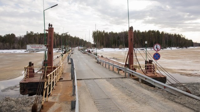 Мост через реку Лямин не будут разводить в период ледостава 