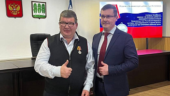 Житель Берёзовского получил медаль «За воинскую доблесть» 